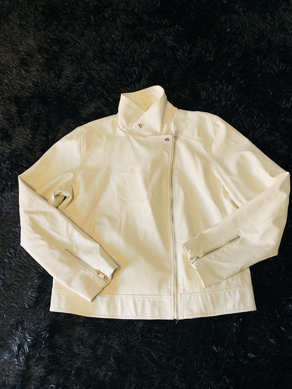 Vintage Universal Thread Cream Asymmetrical Zip Rick Owen’s Type (Women’s XL)